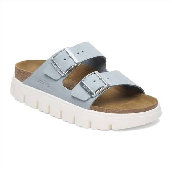 NEW BIRKENSTOCK women arizona chunky platform sandal - narrow in baby blue - Picture 1 of 4
